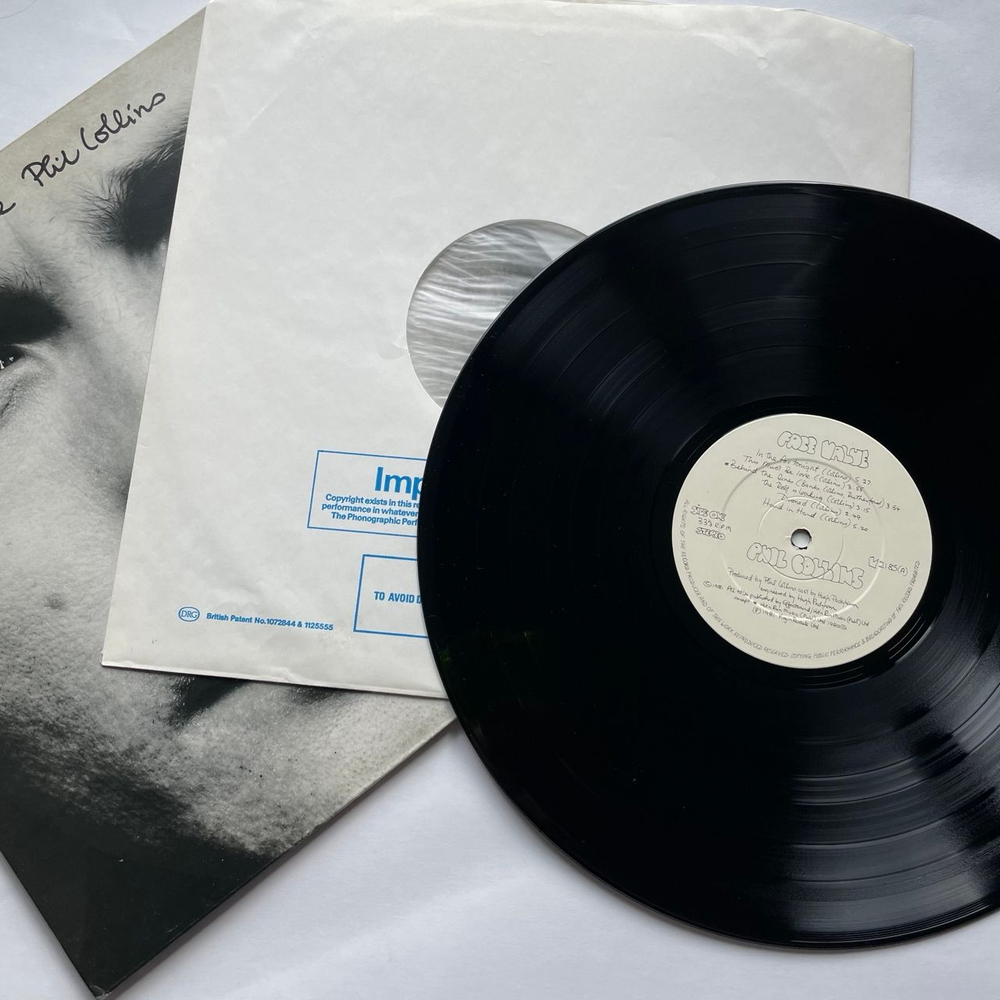 Винтажная виниловая пластинка LP Phil Collins Face Value (Англия 1981)