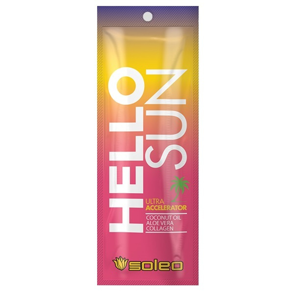 Крем ультра-ускоритель для загара с регенерирующим маслом какао Soleo Hello Sun 15мл