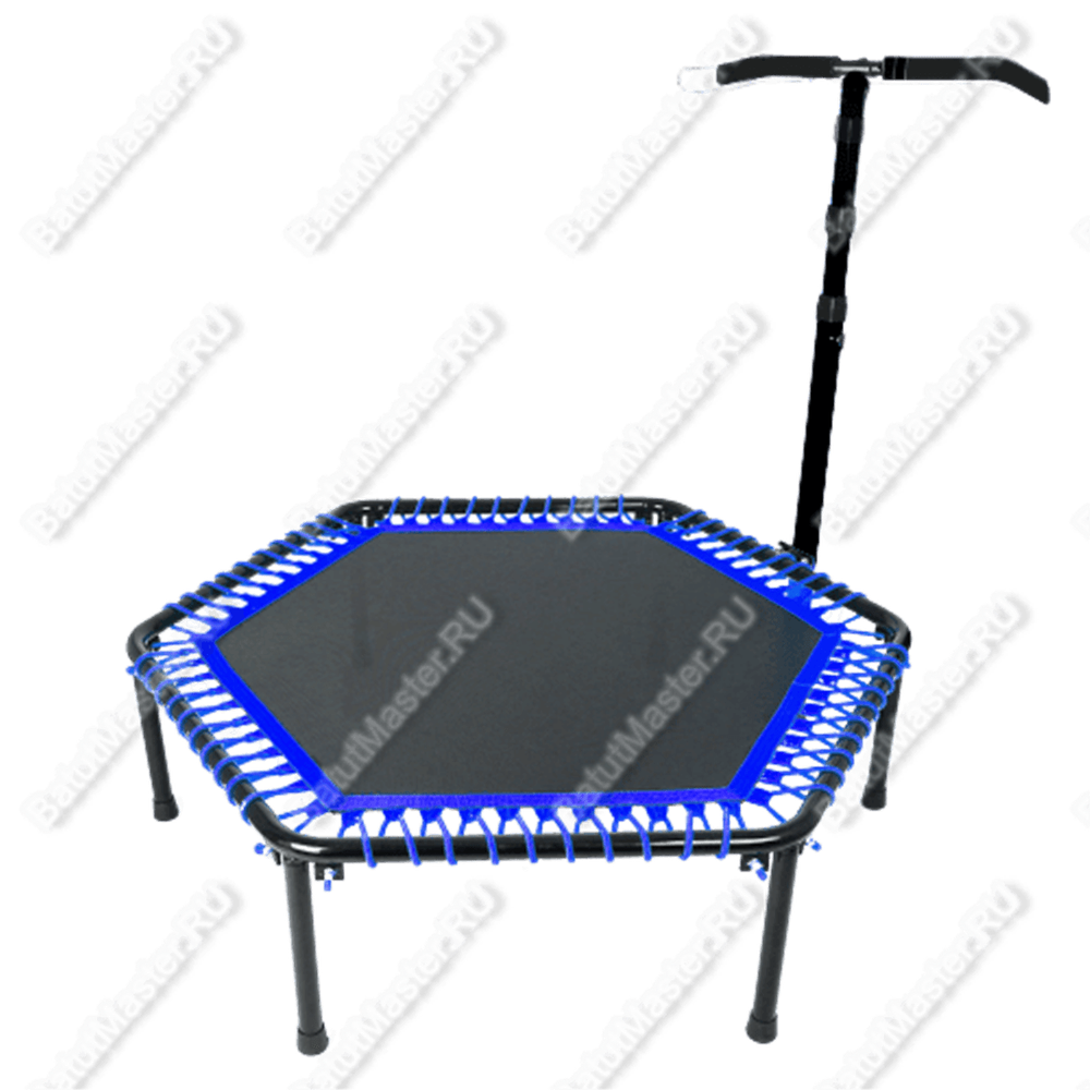 Каркасный батут с Т-образной ручкой, синий, диаметр 4 фт, шестиугольный