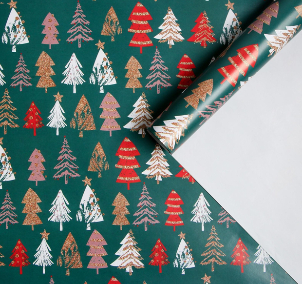 Бумага упаковочная глянцевая «Елочки», 70 × 100 см Цена указана за 1 лист