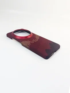 Карбоновый чехол для XiaoMi 15 Ultra с MagSafe Солнечный свет золотой горы (Sunlight of the Golden Mountain)