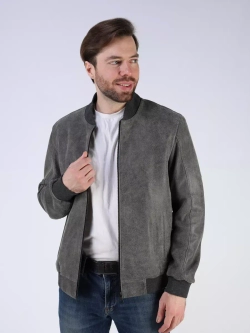 Кожаная куртка демисезонная бомбер