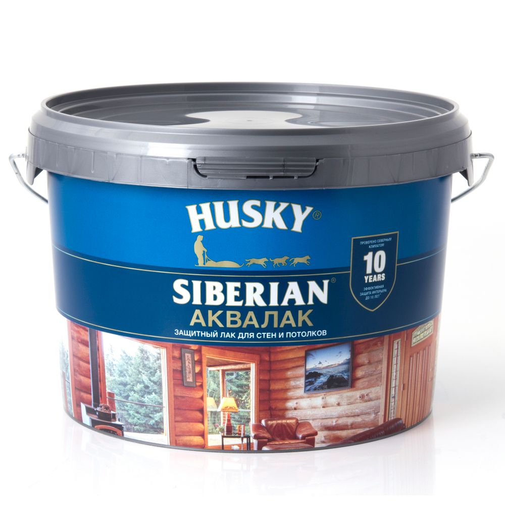 Лак акриловый HUSKY SIBERIAN Аквалак полуматовый 2,5л