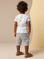 Футболка и шорты в комплекте для мальчика Next E63-605, Белый, Серый