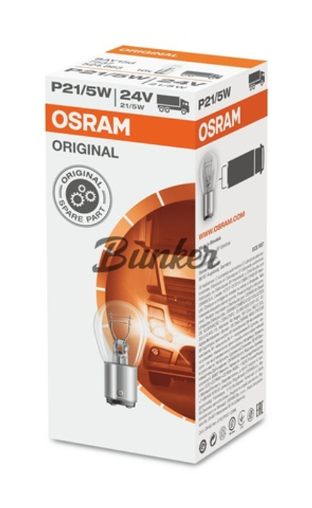 Галогеновая лампа Osram P21/5W,24V