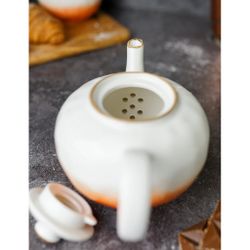 Чайник 600 мл h9 см оранжевый фарфор "The   Eco" P.L. Proff Cuisine [1]