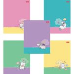 Тетрадь А5 48 л. HATBER скоба, клетка, фактурное тиснение, "Кот Пирожок", 48Т5тВ1, 1шт