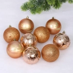 Набор ёлочных украшений «Wish» 6 см + 4 см (50 предмета), Шампань