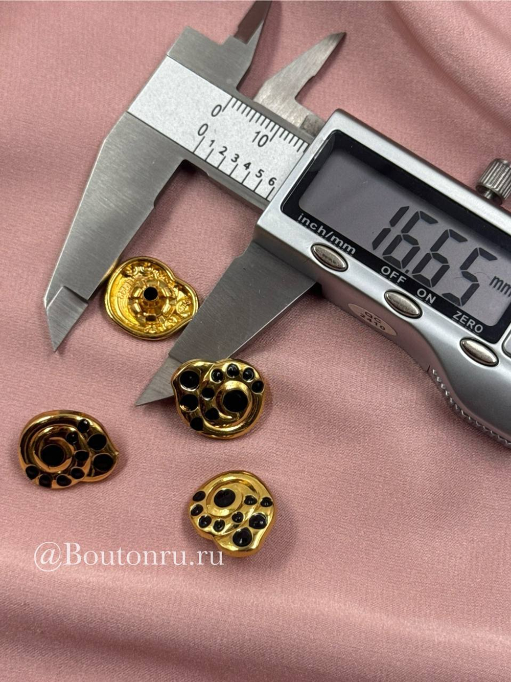 Шляпки под установочные кнопки Скиапар. ракушка золото