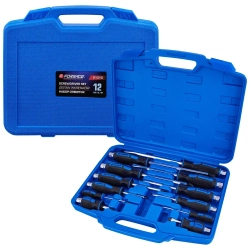 Набор отверток силовых ударных магнитных12пр. (SL: 6.5х38,3х75,5.5х75,6.5х100,8.0х150,10х200мм PH: 2х38,0х75, 1х75, 2х100, 3х150, 4х200мм), в кейсе Forsage F-21310