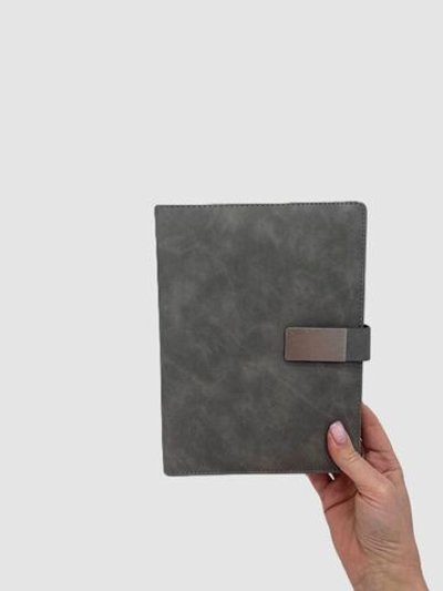 Блокнот-органайзер А5 в линейку на кольцах 80 л серый (5923-3)