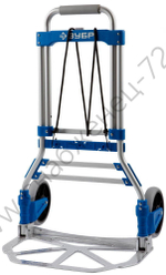 ЗУБР ТР-90 до 90кг, каркас и платформа из алюминия, платформа 48,5 х 28,5см, колёса d13см, вес 4,65кг, складная хозяйственная тележка (38750-90)