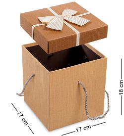 WG-21-B Набор коробок из 3шт «Куб» цв.беж./коричн.