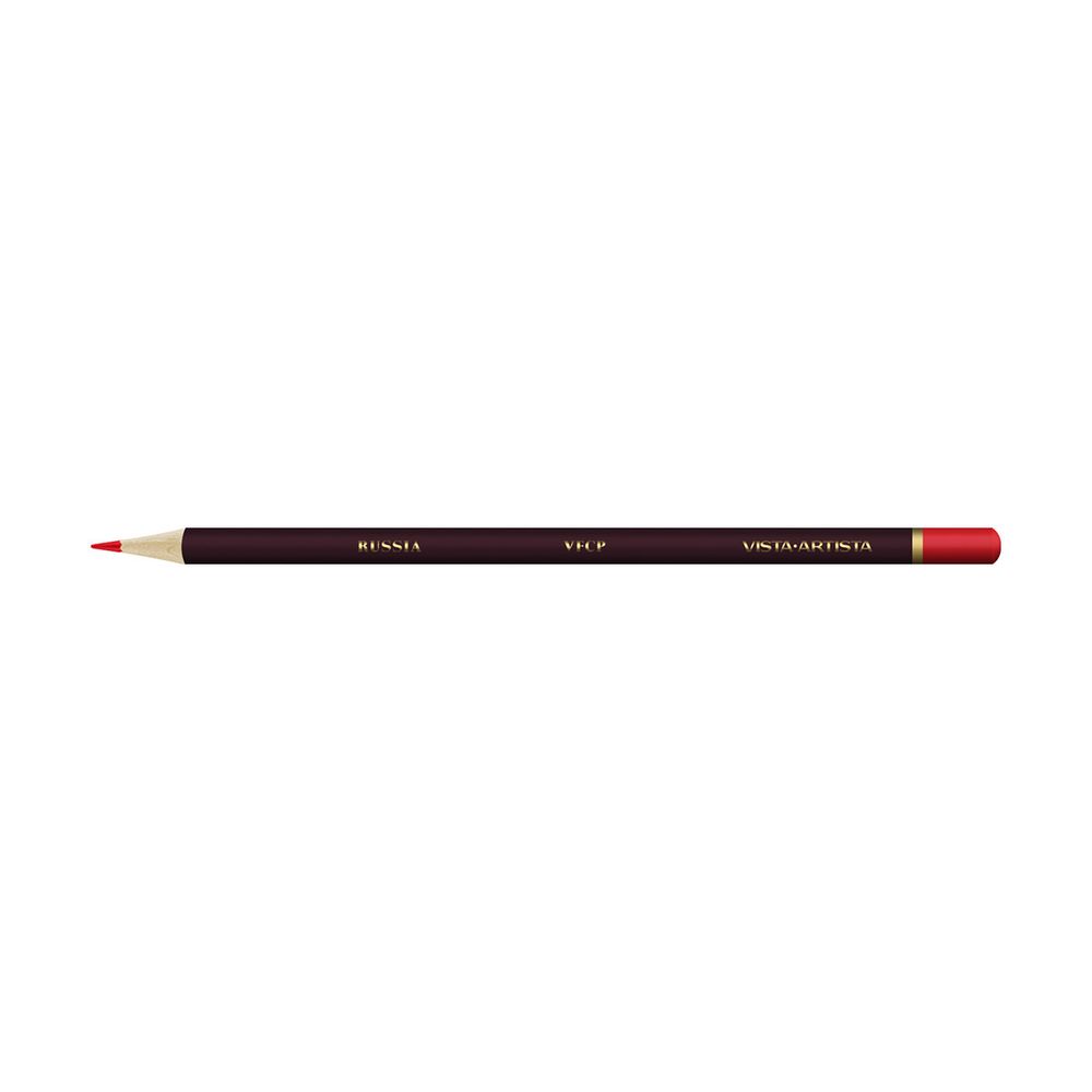 Карандаш цветной заточенный, 6 шт, 315 Кадмиевый красный темный (Cadmium red deep), Vista-Artista VFCP