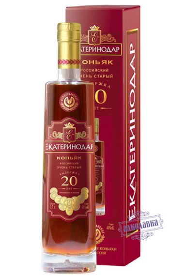Коньяк Новокубанский Екатеринодар 20 лет выдержки 0,7 л