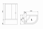 Душевой уголок Royal Bath RB8120BK-C 120х80 матовый