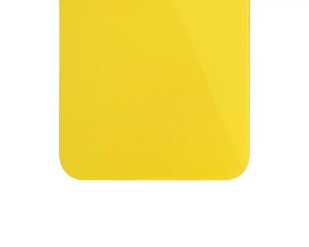 Задняя крышка для iPhone Xr (A2105) Желтый (стекло, широкий вырез под камеру, логотип)