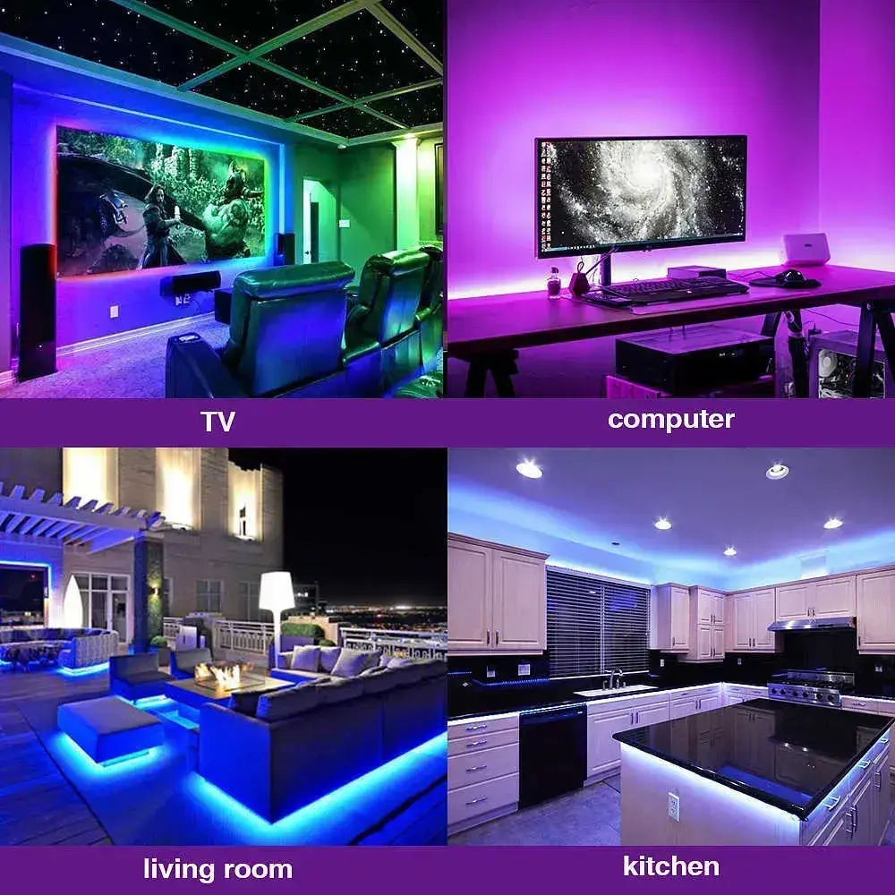 Светодиодная RGB лента 5м с диодами 2835