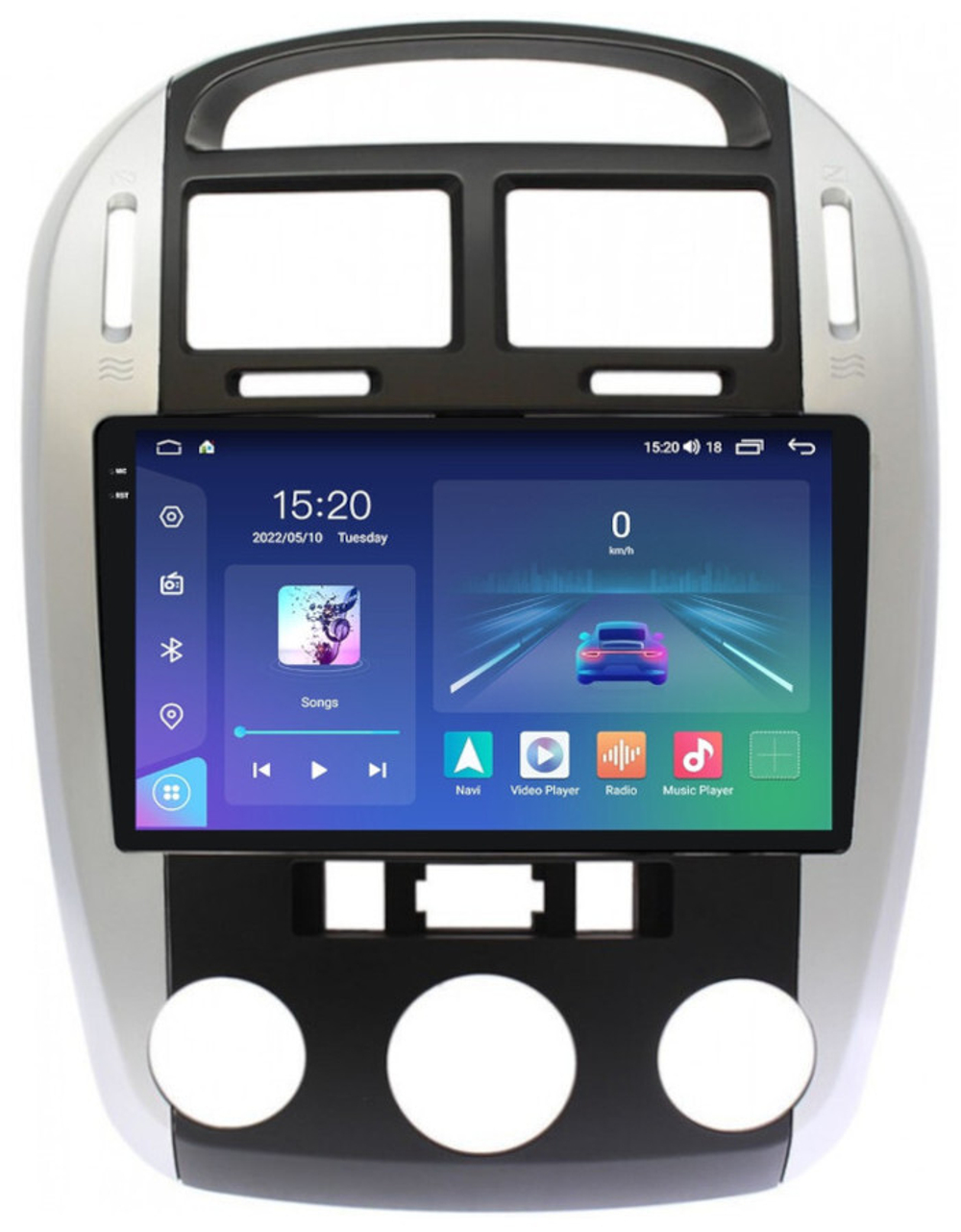 Магнитола для KIA Cerato 1 2004-2008 (кондиционер, аварийка внизу) - Parafar PF278U2K на Android 13, QLED+2K, ТОП процессор, 8Гб+128Гб, CarPlay, 4G SIM-слот