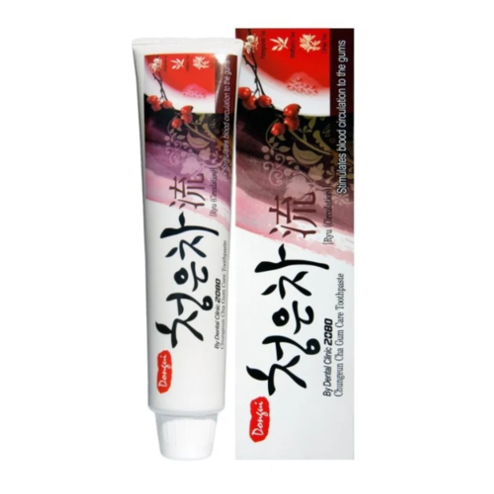 KeraSys Зубная паста со вкусом восточного красного чая - Dental clinic chungeun cha ryu gum, 125г