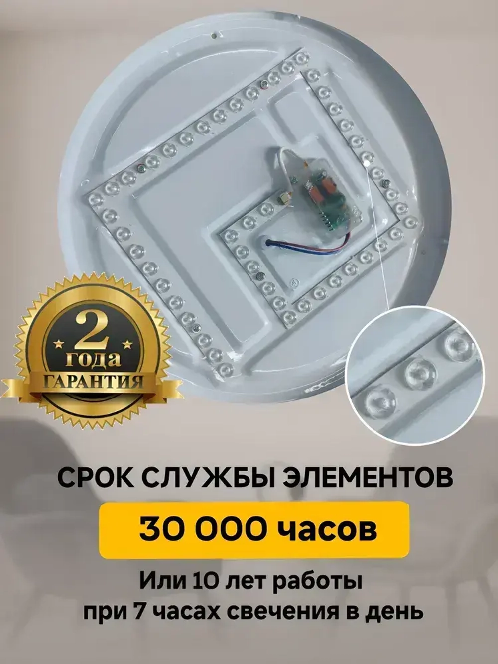 Люстра потолочная светодиодная с пультом. Светильник для спальни, зала, гостиной, детской комнаты. SkyTop 72W (38cm)