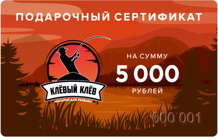 Подарочная карта номиналом 5 000 руб.