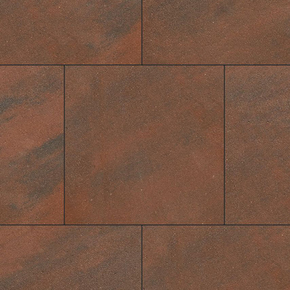 Тротуарная плитка КВАДРАТ 500х500 мм - Листопад гладкий Клинкер