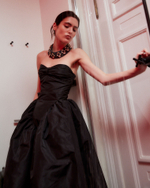 Юбка из тафты черный