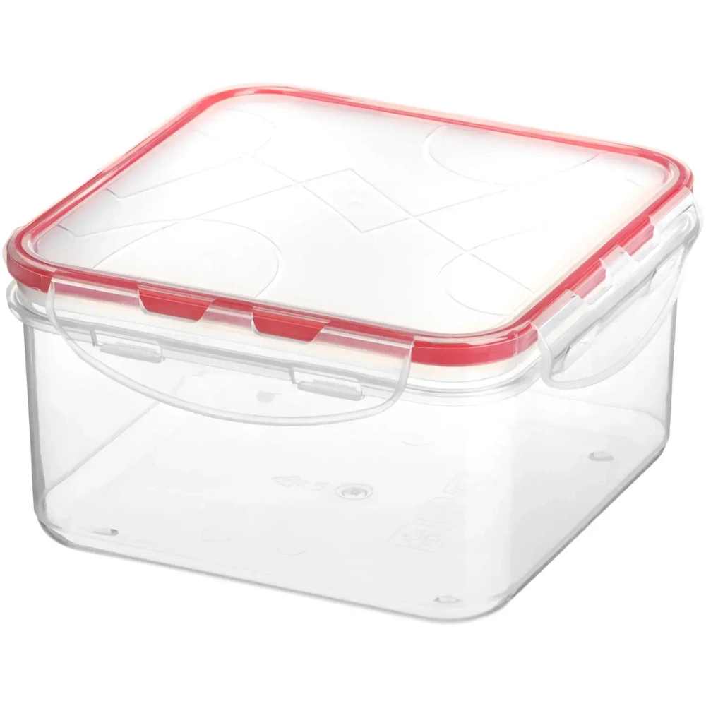 Контейнер для продуктов «Modena» квадратный 1,2л с защелками (бесцветный)