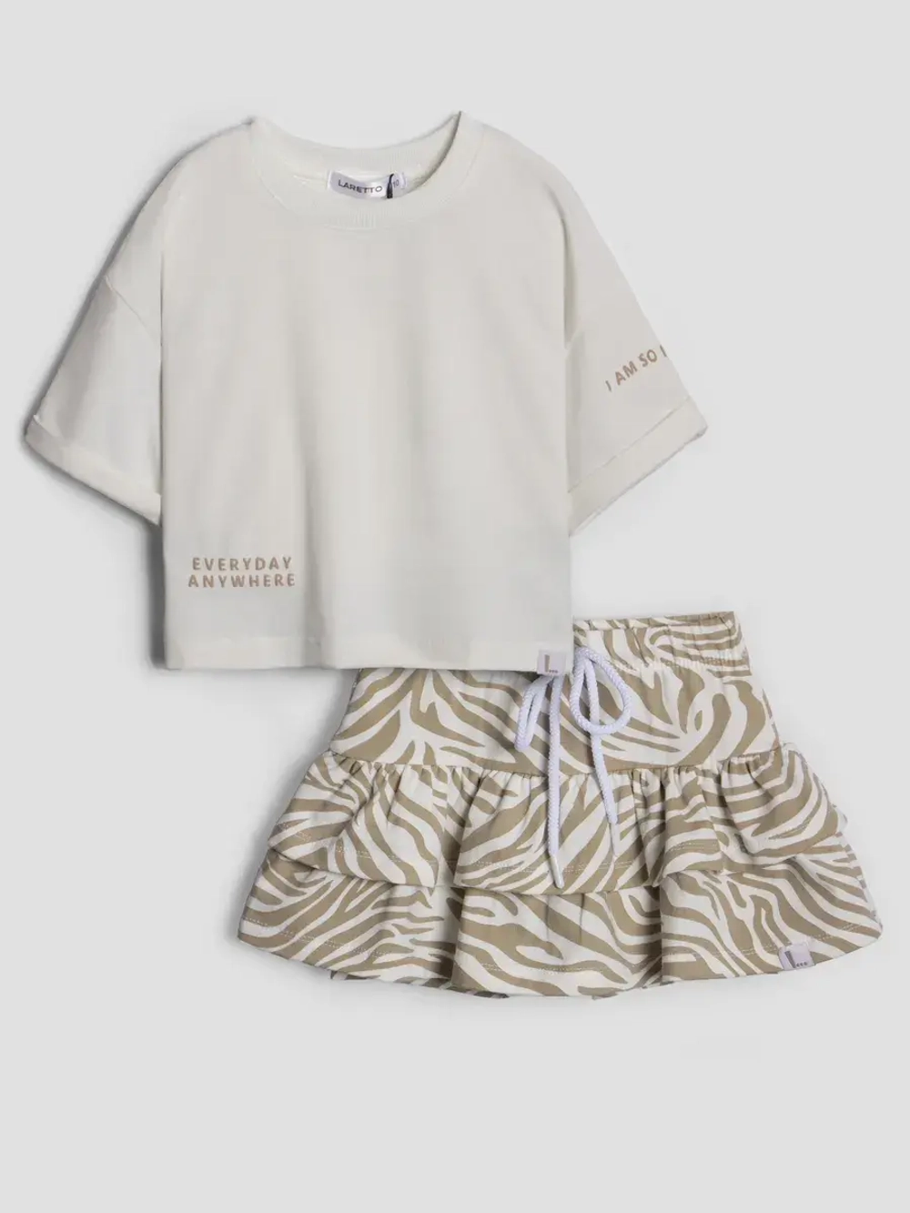 Летний костюм детский с юбкой-шорты