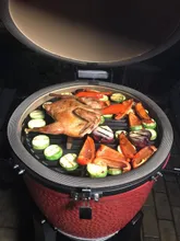 Керамический гриль Kamado Joe Classic III, 46 см (красный), с ножками и столиками