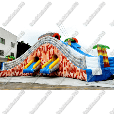 Надувная водная горка «Тропический драйв» 16*9*6 м