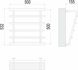 Полотенцесушитель водяной Terminus Каскад П4 500х500