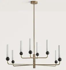 Люстра Delie 8L золотой металл - черный мрамор