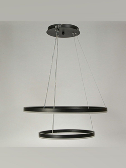 Люстра подвесная светодиодная Lanbos, 2 LED лампы, 63 Вт, до 20 кв м, черная