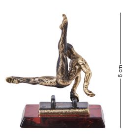 Народные промыслы AM-3206 Фигурка «Гимнаст на кольце» (латунь, янтарь)