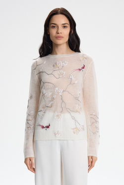 Джемпер из мохера с вышивкой Bird