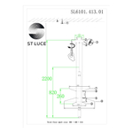 SL6101.413.01 Люстра подвесная ST-Luce Черный/Белый LED 1*15W 3000K