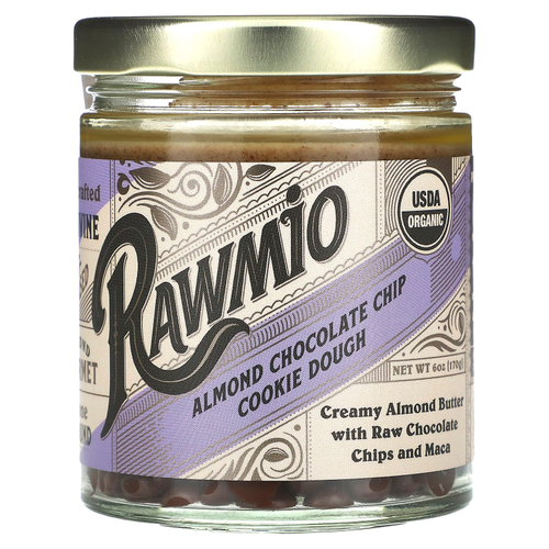 Rawmio, Тесто для печенья с миндальным шоколадом, 170 г (6 унций)