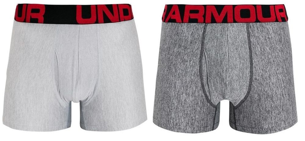 Мужские спортивные боксеры Under Armour Tech 3in 2 Pack - grey