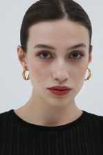 Серьги Карамель Конго в позолоте