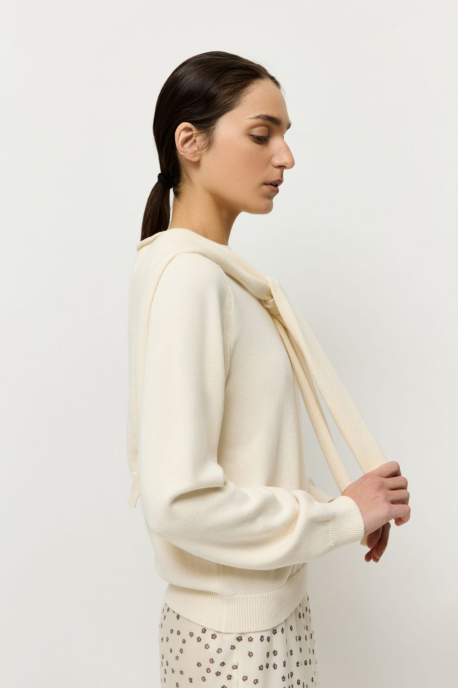 Джемпер из хлопка с кашемиром 2 в 1