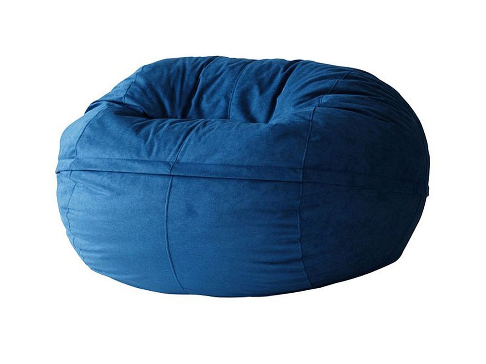 Кресло Софт 150х150 синее велюр