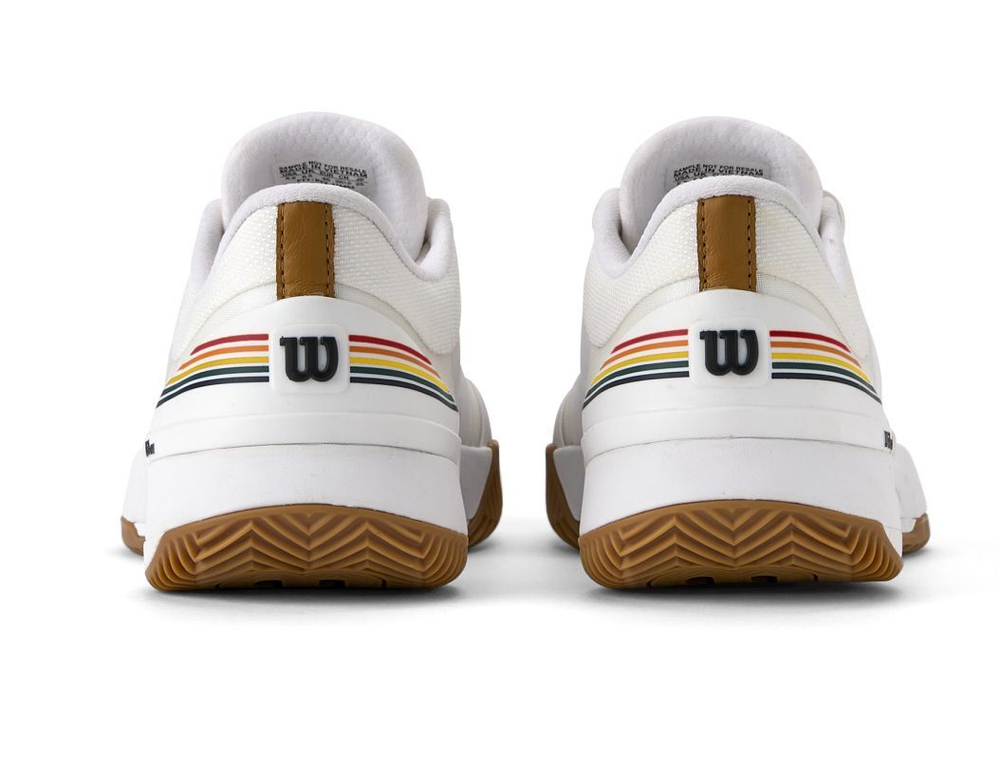 Женские Кроссовки теннисные Wilson Intrigue Tour Clay RG - белый/коричневый/gum1a