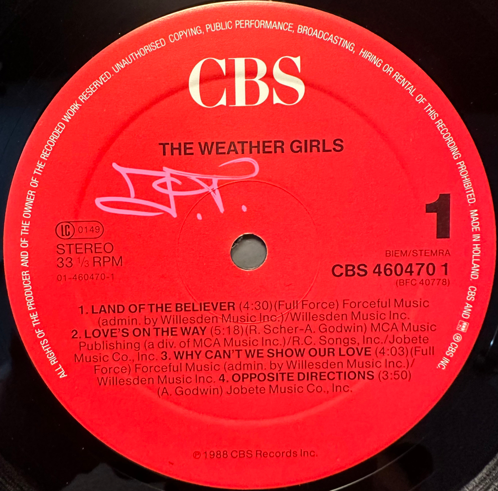 The Weather Girls - The Weather Girls (Голландия 1988г.)