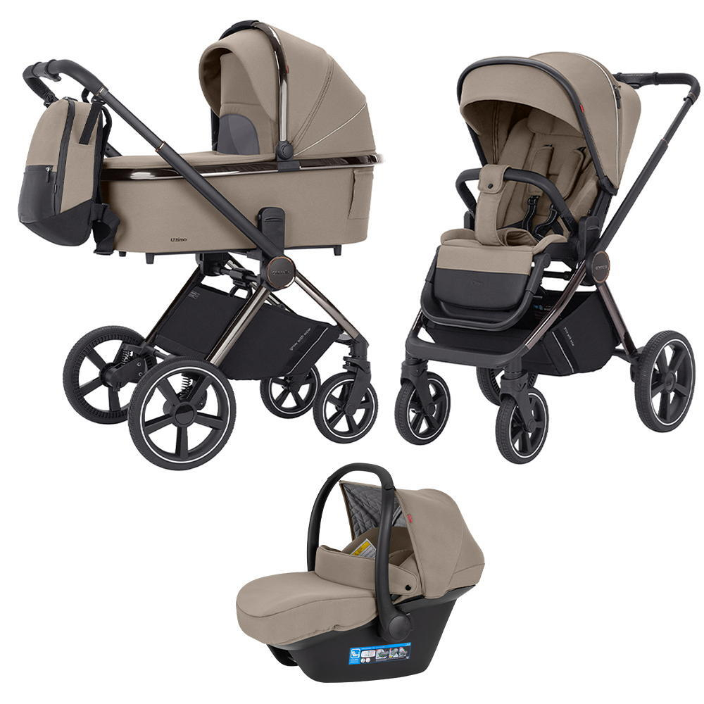 Коляска 3 в 1 Carrello Ultimo CRL-6521 Chrome Pearl Beige