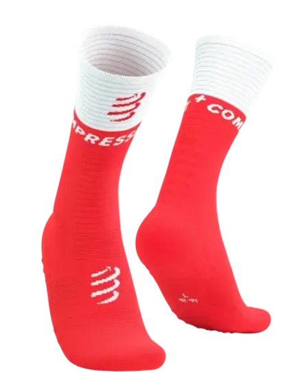 Носки Mid Compression Socks V2.0 fluo red/white