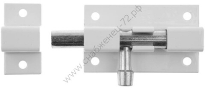 ШП-50 БЦ для окон и мебели, 50 мм, цвет белый/цинк, накладная задвижка (37751-50)