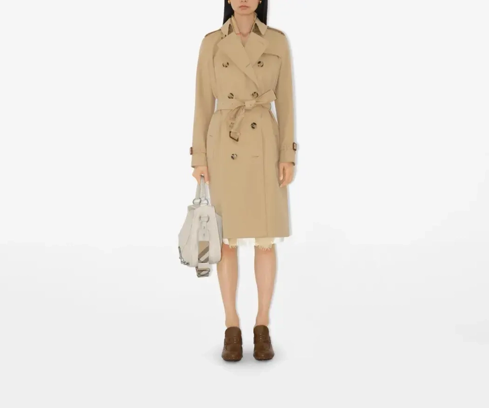 Длинный тренч Kensington Heritage с клетчатой подкладкой Burberry Check