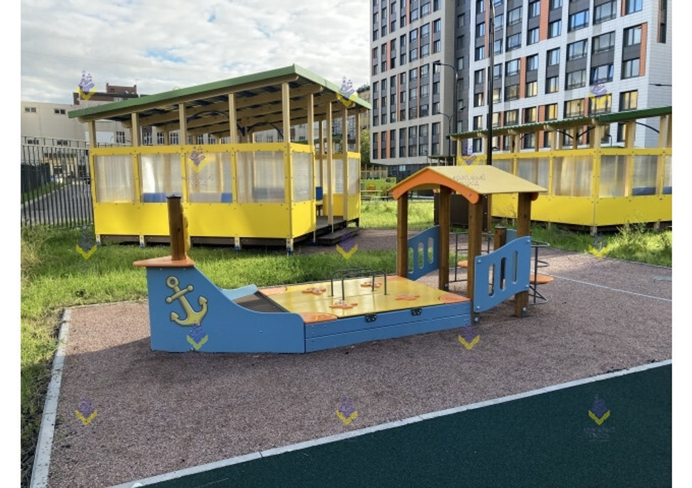 Песочница «Катерок-3 с крышкой»